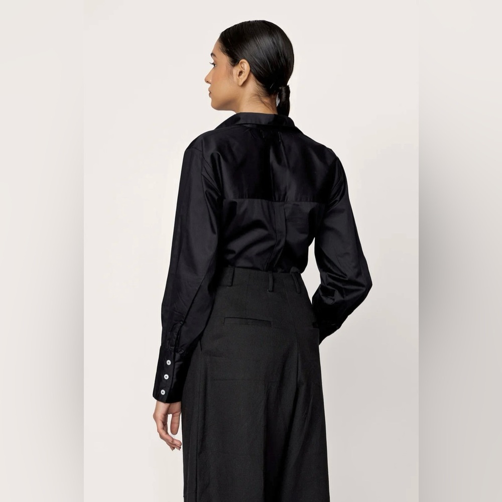 Laude The Label Museo Button Up Satin 100% Cupro Shirt Blouse In Size S - Picture 2 of 11